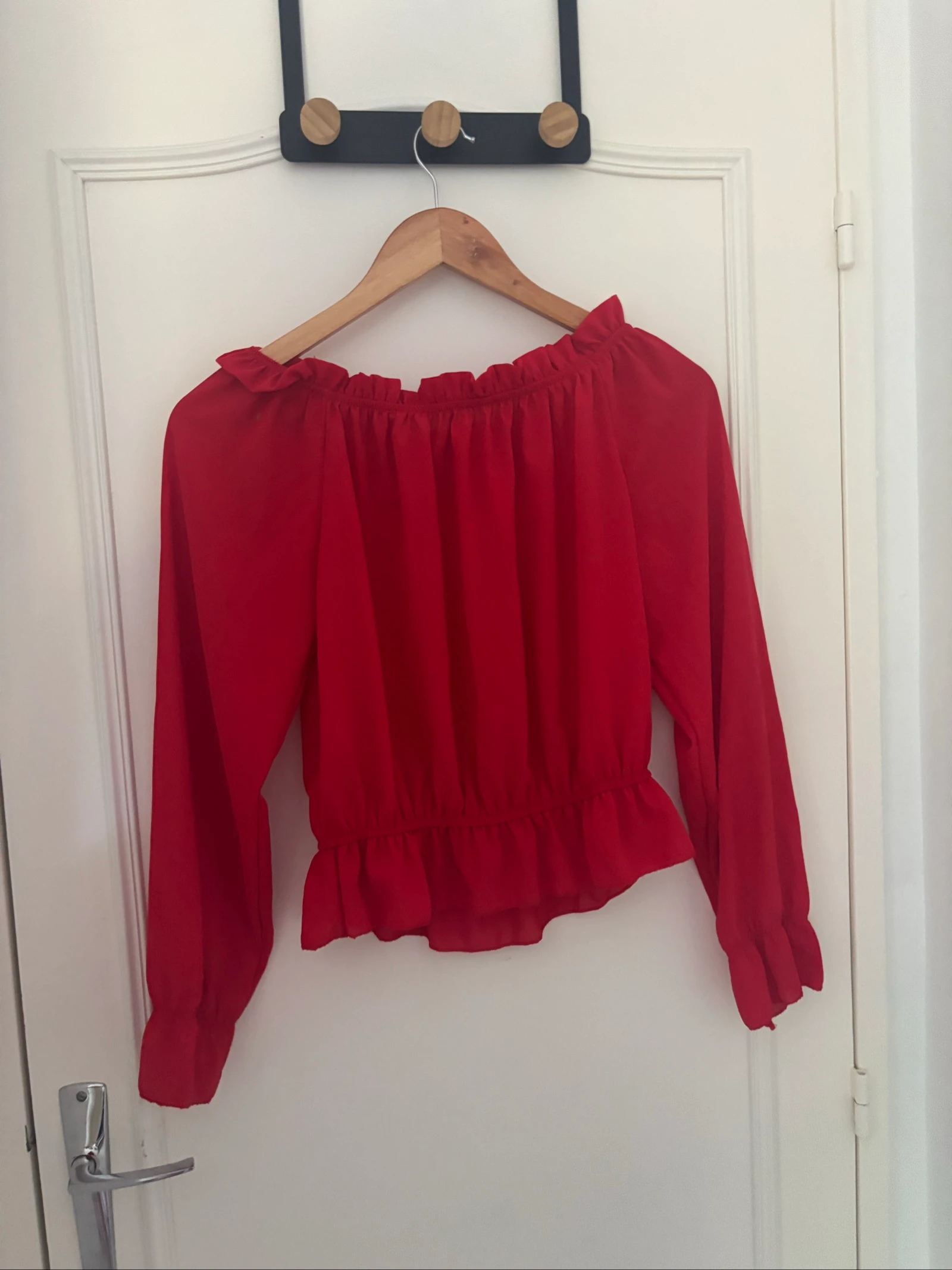 242/ Blusa vermelha gola barco - Boutique indépendante - Tamanho 38 – photo 4